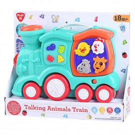 Playgotoys ของเล่นเสริมพัฒนาการ รถไฟสัตว์ร้องเพลง(2103)