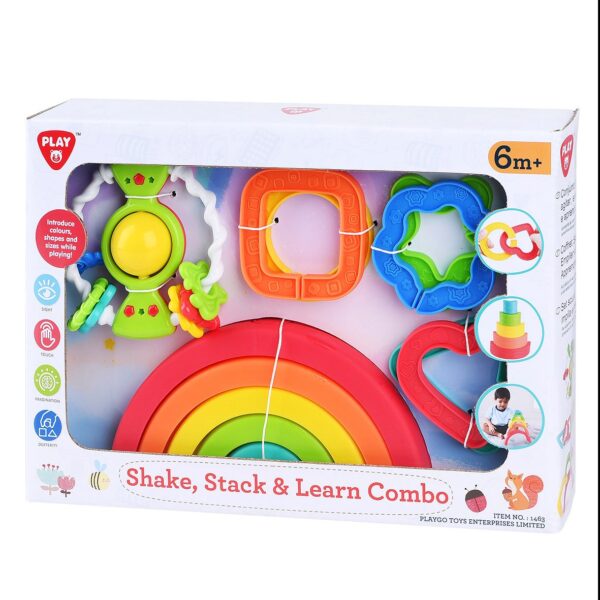 Playgotoys ของเล่นเสริมพัฒนาการ เซ็ตต่อประกอบเขย่ามือลูกรัก(1463)