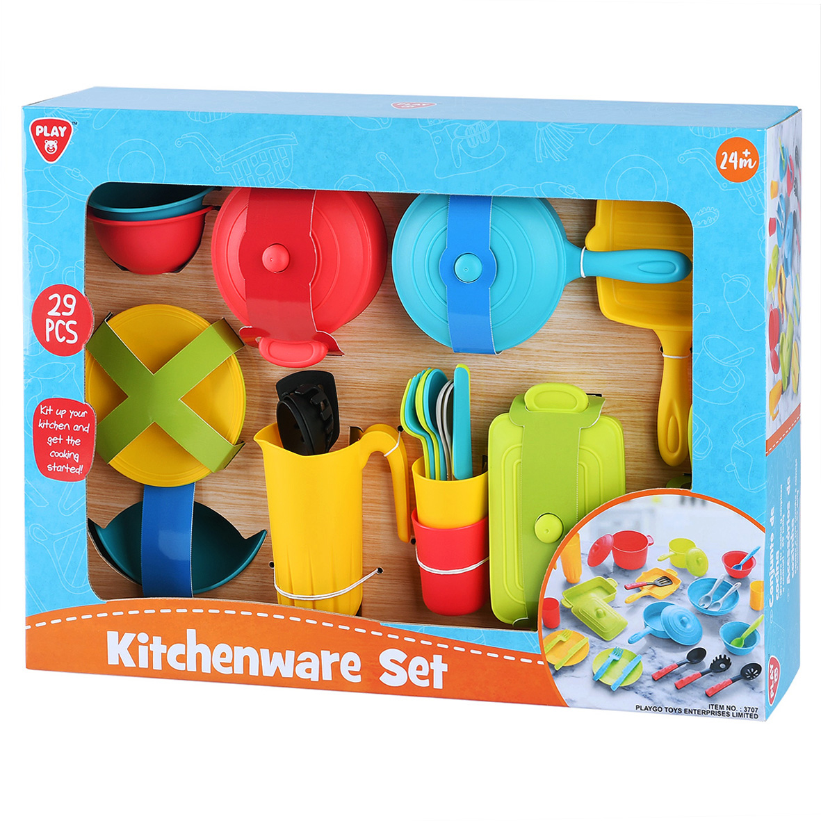 Playgotoys ของเล่นเสริมพัฒนาการ ชุดอุปกรณ์ครัวจิ๋ว(3707)