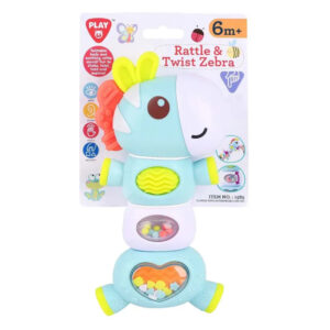 Playgotoys ของเล่นเสริมพัฒนาการ ม้าลายเขย่ามือและหมุนบิด(1585)