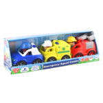 Playgotoys ของเล่นเสริมพัฒนาการ ชุดคอมโบ รถกู้ภัย (รถพยาบาล รถดับเพลิง รถตำรวจ) พร้อมฟิกเกอร์(9417)