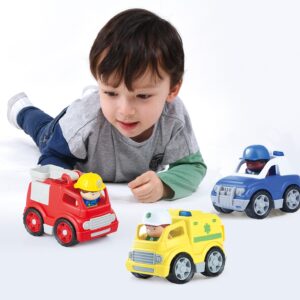 Alternative view of Playgotoys ของเล่นเสริมพัฒนาการ ชุดคอมโบ รถกู้ภัย (รถพยาบาล รถดับเพลิง รถตำรวจ) พร้อมฟิกเกอร์(9417)